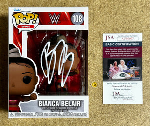 Bianca Belair Signed WWE Women Wrestling EST (WM37) Funko Pop! #108 With JSA COA