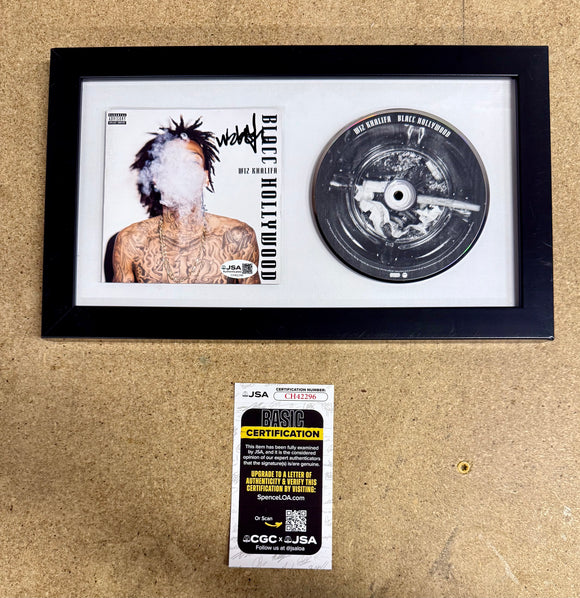 Wiz Khalifa Signed Blacc Hollywood Framed CD Booklet With JSA COA