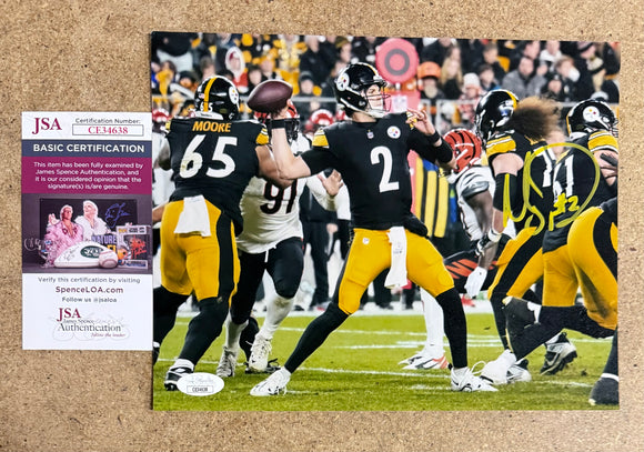 Mason Rudolph Signed Autographed NFL Pittsburgh Steelers QB 8x10 Photo JSA COA