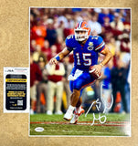 Heisman Winner 2007 Tim Tebow Signed BCS Champion Florida Gators 11X14 Photo With JSA COA