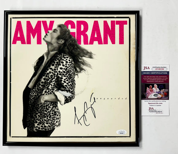 Amy Grant Signed & Framed “Unguarded” Vinyl Variant With JSA COA