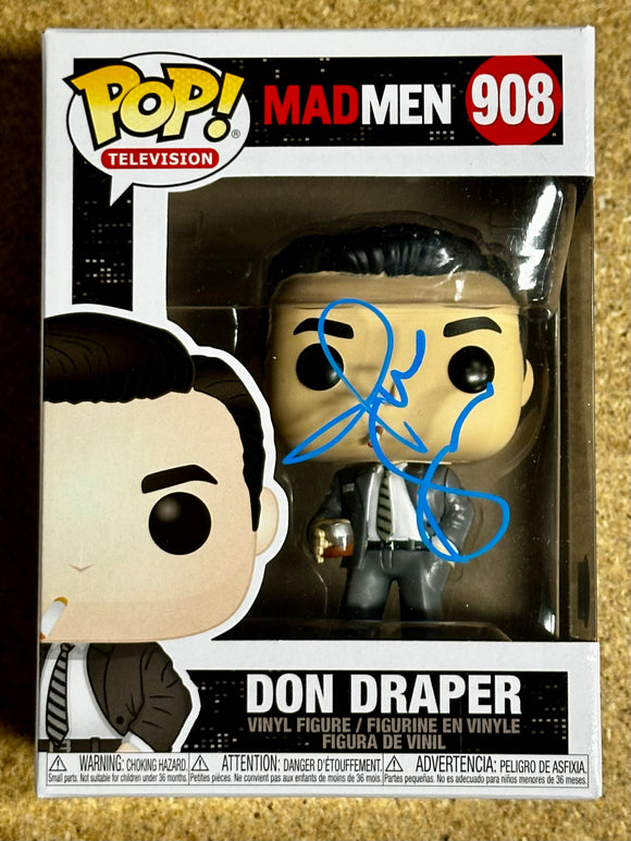 Jon Hamm Signed Don Draper Vaulted 2019 Mad Men Funko Pop! #908 With Beckett COA