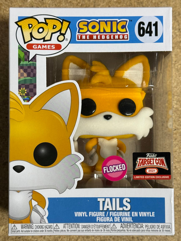 Funko Pop! Games Flocked Tails #641 Sonic The Hedgehog Targetcon 2021 Exclusive