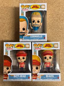 Funko Pop! Television Beavis, Butt-Head & Cornholio Set Of 3 Burger World