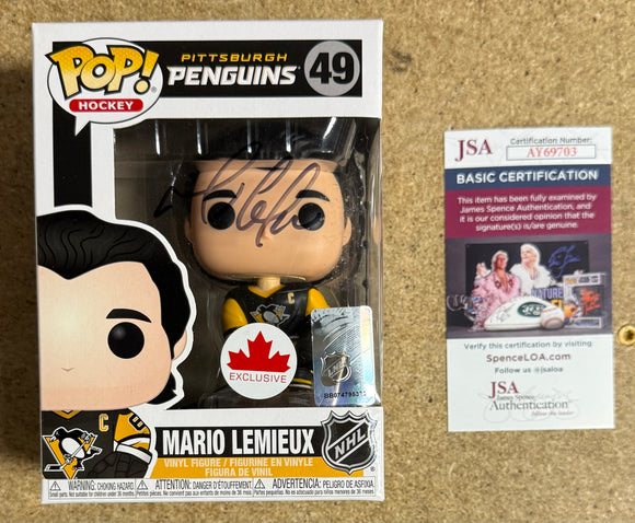 Mario Lemieux Signed NHL Pittsburgh Penguins Funko Pop! Exclusive With JSA COA