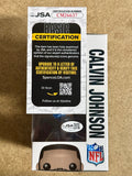 Calvin Johnson Megatron Signed 2014 NFL Detroit Lions Funko Pop! #17 With JSA COA