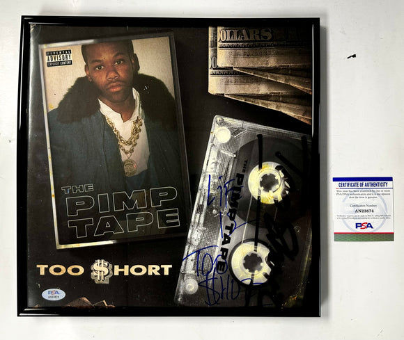 Too Short Signed & Framed Pimp Tape Vinyl With PSA/DNA COA Go $hort Dog