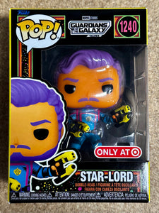 Funko Pop! Marvel Black Light Star-Lord #1240 2023 GOTG Vol. 3 Target Exclusive