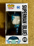 Funko Pop! DC Heroes Superman (Blue) #419 NYCC 2021 Fall Con Exclusive