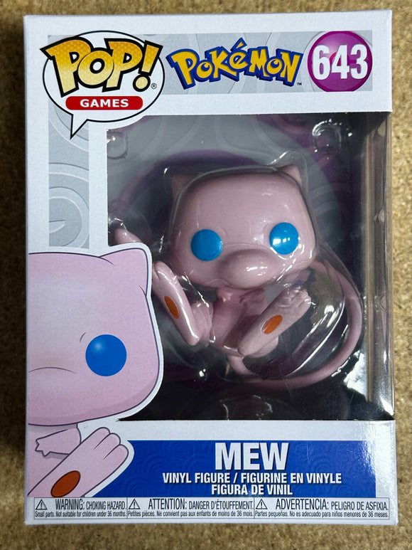 Funko Pop! Games Mew #643 Psychic Type 2021 Mythical Pokemon #151