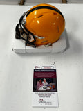 Coach Mike Tomlin Signed Pittsburgh Steelers Yellow Speed Mini Helmet With JSA COA