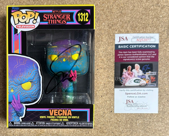 Jamie Campbell Bower Signed Vecna Funko Pop! #1312 Stranger Things With JSA COA