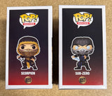 Funko Pop! Movies Mortal Kombat Scorpion 1055 & Sub-Zero 1057 Exclusive Set Of 2