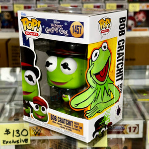 Bob Cratchet & Tiny Tim Muppets Kermit Funko Pop! #1457 With Custom Meraki Art Work