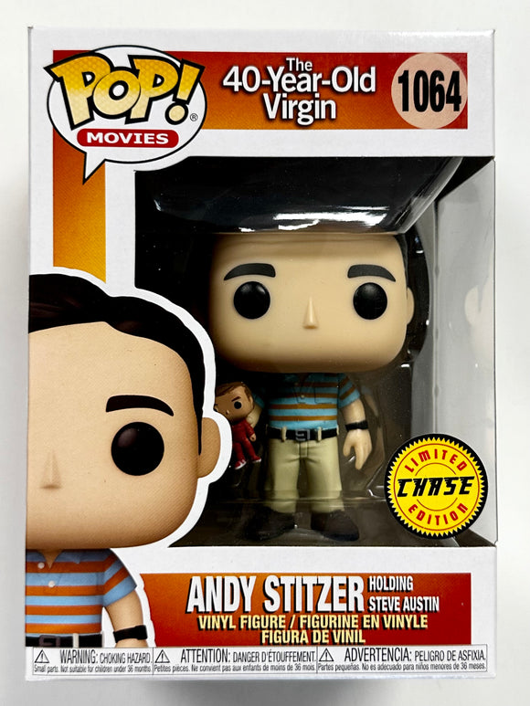 Funko Pop! Movies Andy Stitzer Holding Steve Austin Chase #1064 The 40 Year Old Virgin 2020