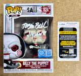 Tobin Bell Signed Saw Billy The Puppet Exclusive Funko Pop #1824 Jigsaw 2025