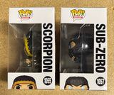 Funko Pop! Movies Mortal Kombat Scorpion 1055 & Sub-Zero 1057 Exclusive Set Of 2