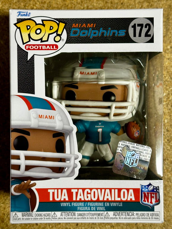 Funko Pop! Football Tua Tagovailoa #172 NFL Miami Dolphins QB Quarterback 2022