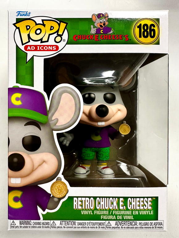 Funko Pop! Ad Icons Retro Chuck E. Cheese With Token #186 Mascot 2023