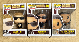 Funko Pop! Movies Agent M, Agent H & Aliens Twins Men In Black International MIB Set Of 3