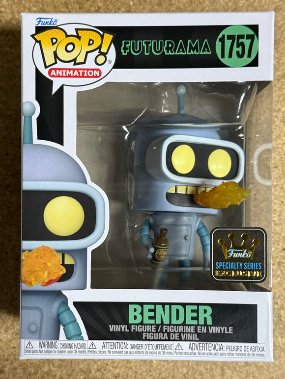 Funko Pop! Animation Bender (Flame Burp) #1757 Futurama Specialty Series 2024 Exclusive