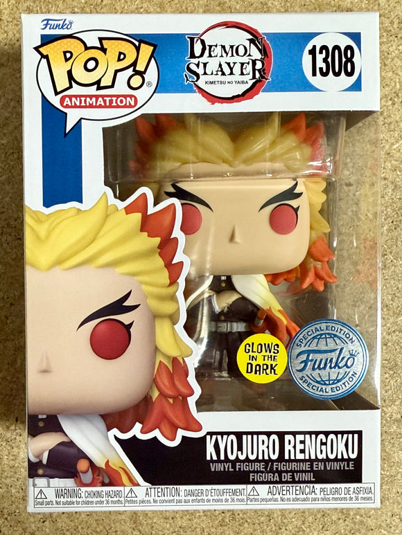 Funko Pop! Animation Glow Kyojuro Rengoku #1308 Demon Slayer 2023 Exclusive