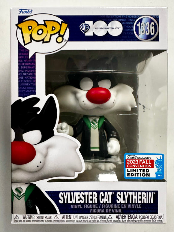 Funko Pop! Animation Slytherin Sylvester Cat #1336 Looney Tunes X Harry Potter NYCC 2023 Fall Con Exclusive