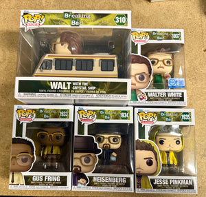 Funko Pop! Television Gus Fring, Walter White Jesse Pinkman Breaking Bad 2026 Set Of 5