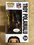 HOF Troy Polamalu Signed NFL Pittsburgh Steelers Funko Pop! #334 With JSA COA