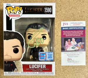 Tom Ellis Signed Lucifer NYCC Fall Con Funko Pop! #1590 Exclusive With JSA COA