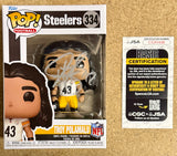 HOF Troy Polamalu Signed NFL Pittsburgh Steelers Funko Pop! #334 With JSA COA