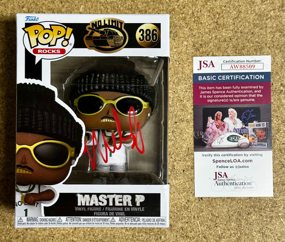 Master P Signed Funko Pop! Rocks #386 No Limits 2024 Make Em Say Uhh With JSA COA