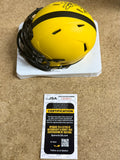 Ike Taylor 2X SB Champ Signed Pittsburgh Steelers Rave Mini Helmet With JSA COA