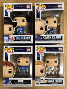 Funko Pop! Movies Varsity Blues Billy Bob, Coach Kilmer, Mox & Charlie Tweeder Complete Set Of 4