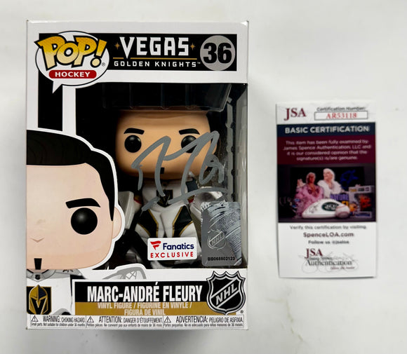 Marc-Andre Fleury Signed Away NHL Vegas Golden Knights Funko Pop! #36 Fanatics Vaulted Exclusive With JSA COA