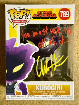 Chuck Huber Signed My Hero Academia Kurogiri Funko Pop! #789 With Prime COA