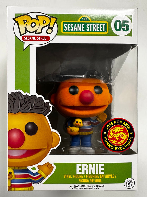 Funko Pop! Television Flocked Ernie #05 Sesame Street 2015 Pop Asia Exclusive