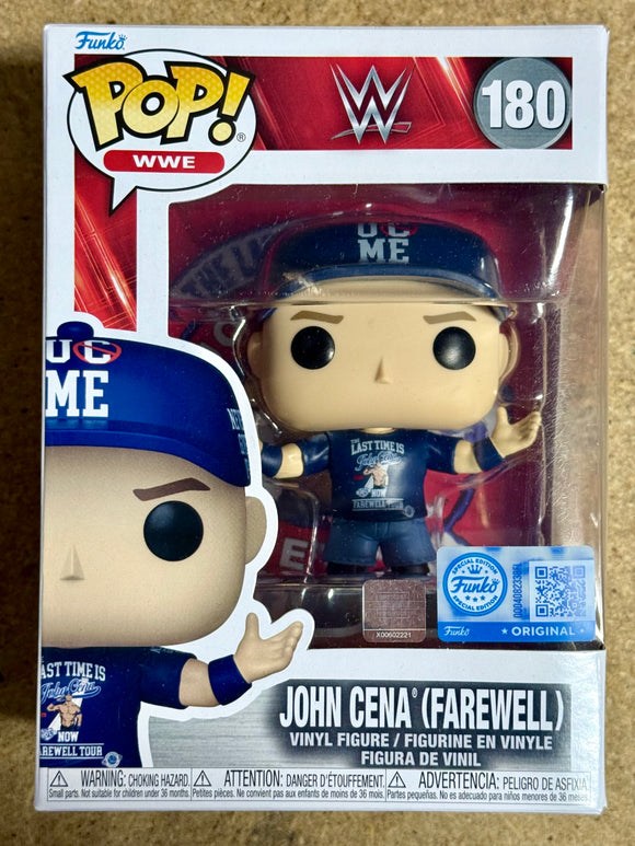 Funko Pop! WWE John Cena (Farewell) #180 Fanatics 2025 Exclusive Can’t See Me