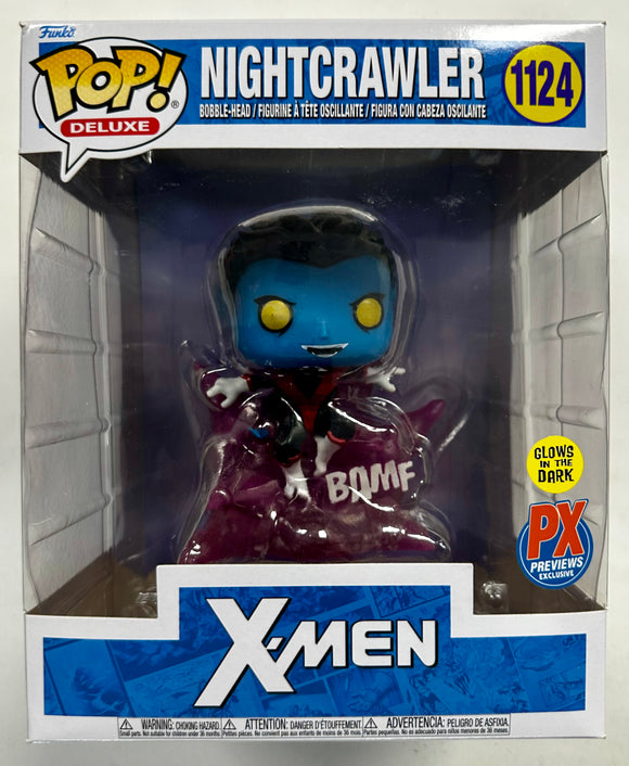 Funko Pop! Deluxe Marvel Glow Nightcrawler #1124 PX Previews 2022 Exclusive