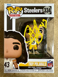 HOF Troy Polamalu Signed NFL Pittsburgh Steelers Funko Pop! #334 With JSA COA