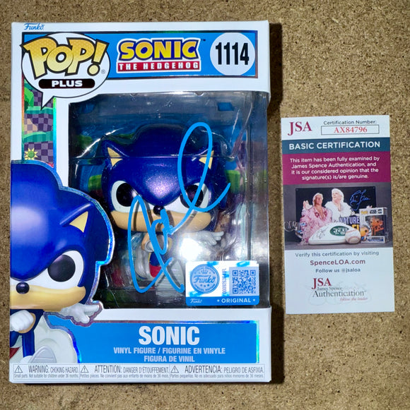 Jaleel White Signed Sonic the Hedgehog (Pearl) Funko Pop! #1114 With JSA COA