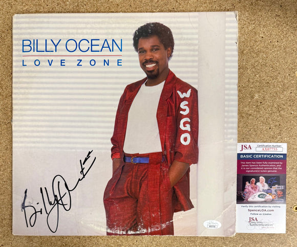 Billy Ocean Signed AUTOGRAPHED Love Zone 1986 Vinyl With JSA COA