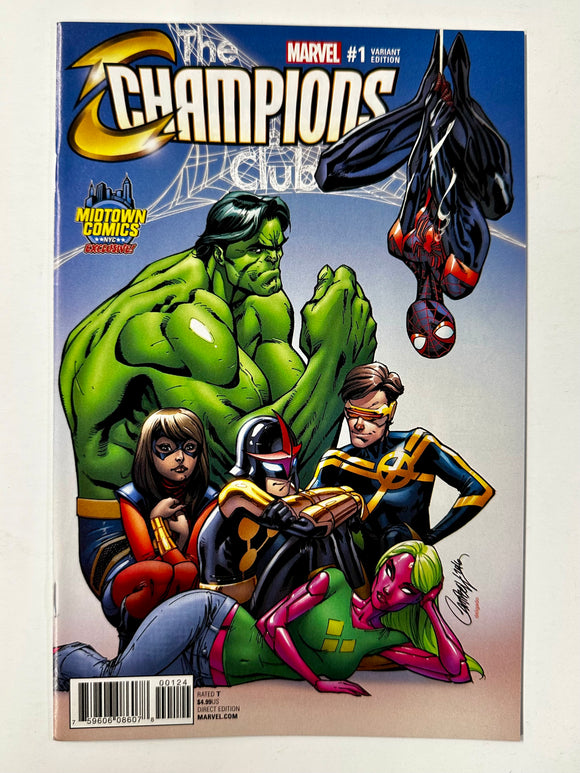 Champions #1 Midtown Exclusive J Scott Campbell Color Variant Hulk Nova