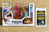 Jeff Goldblum Signed Jurassic World: Dominion Atrociraptor (Tiger) Specialty Series Funko Pop! #1218 JSA COA