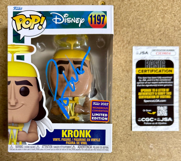 Patrick Warburton Signed Disney Kronk as Angel From The Emperors New Groove Vaulted Funko Pop! #1197 WonderCon 2022 Exclusive With JSA COA