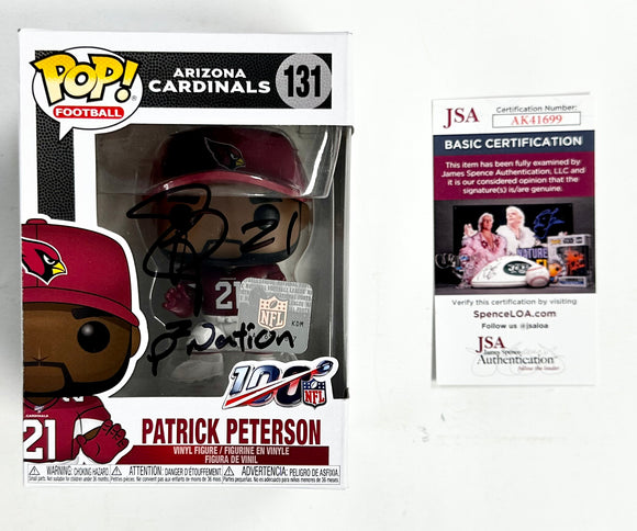 Patrick Peterson Signed NFL Arizona Cardinals Funko Pop #131 JSA COA Steelers