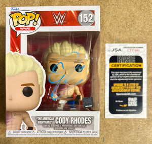 Cody Rhodes “The American Nightmare” WWE HIAC Signed Funko Pop! #152 With JSA COA