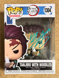 Zach Aguilar Signed Tanjiro Kamado Eating Noodles Funko Pop! #1304 Demon Slayer With PSA COA