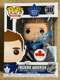 Frederik Andersen Signed NHL Toronto Maple Leafs Funko Pop! #30 Exclusive With JSA COA