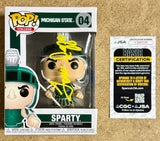 Tom Izzo Signed Michigan State Startans Mascot Sparty Funko Pop! #04 With JSA COA